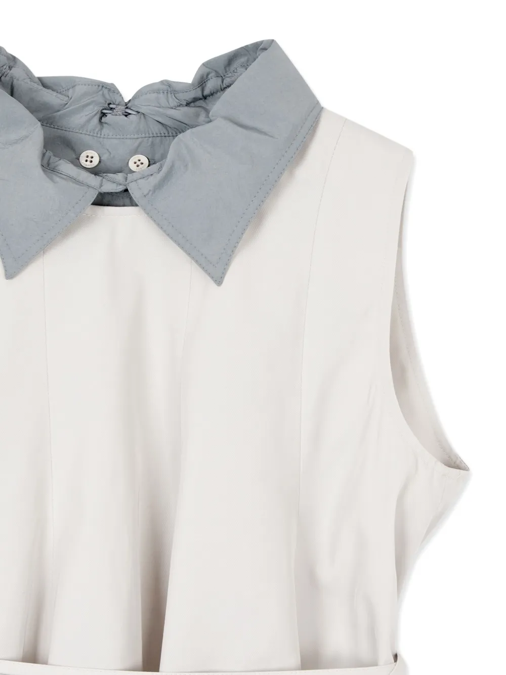 STUDIO TOMBOY Top met kraag en ceintuur Grijs