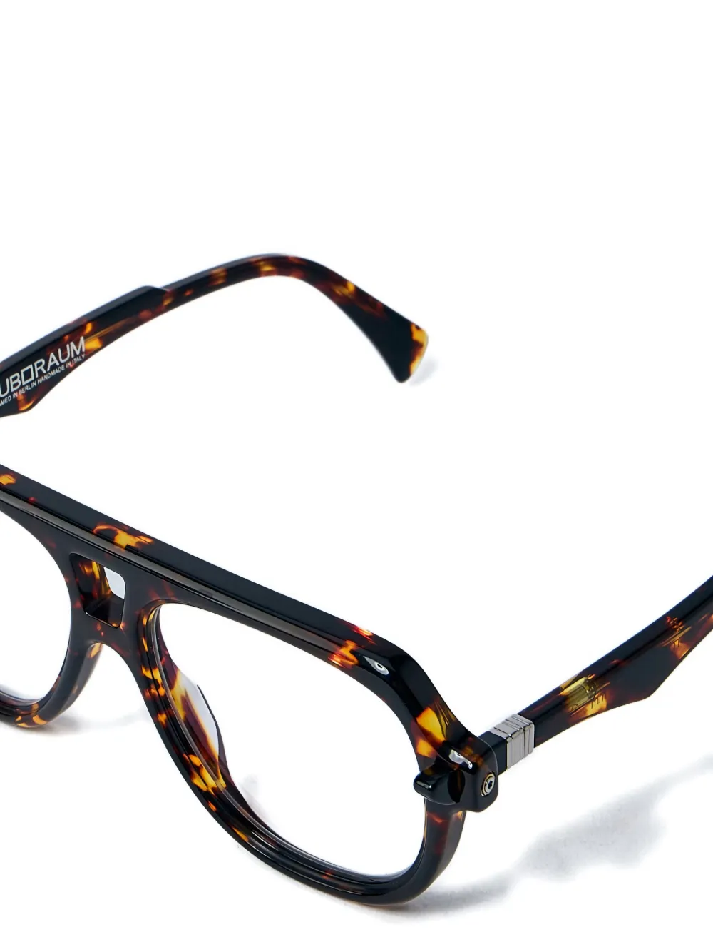 Kuboraum Q4 Tortoise geometric-effect glasses Bruin