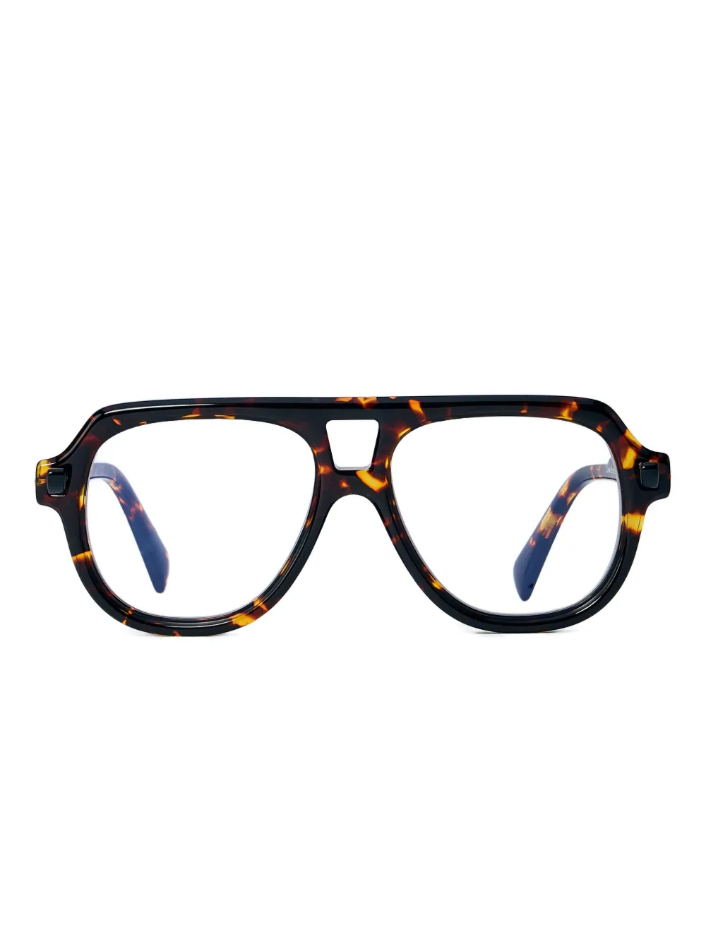 Kuboraum Q4 Tortoise geometric-effect glasses | Brown | Image 1