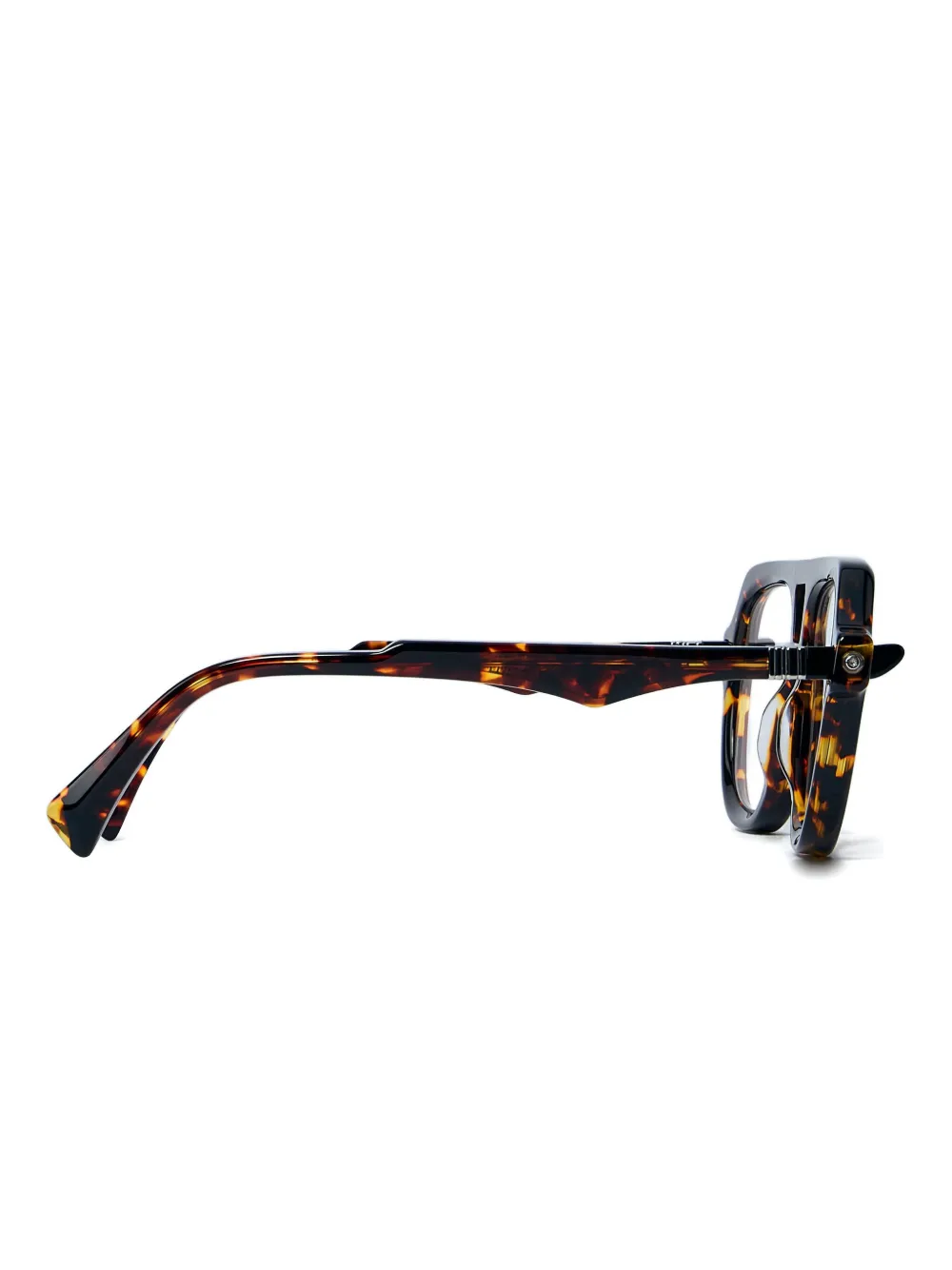 Kuboraum Q4 Tortoise geometric-effect glasses Bruin