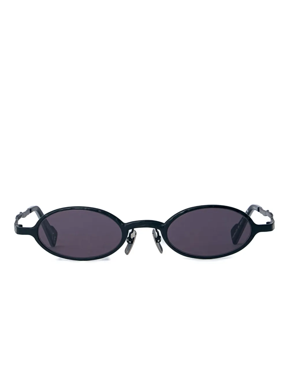 Kuboraum oval-frame metal sunglasses Zwart