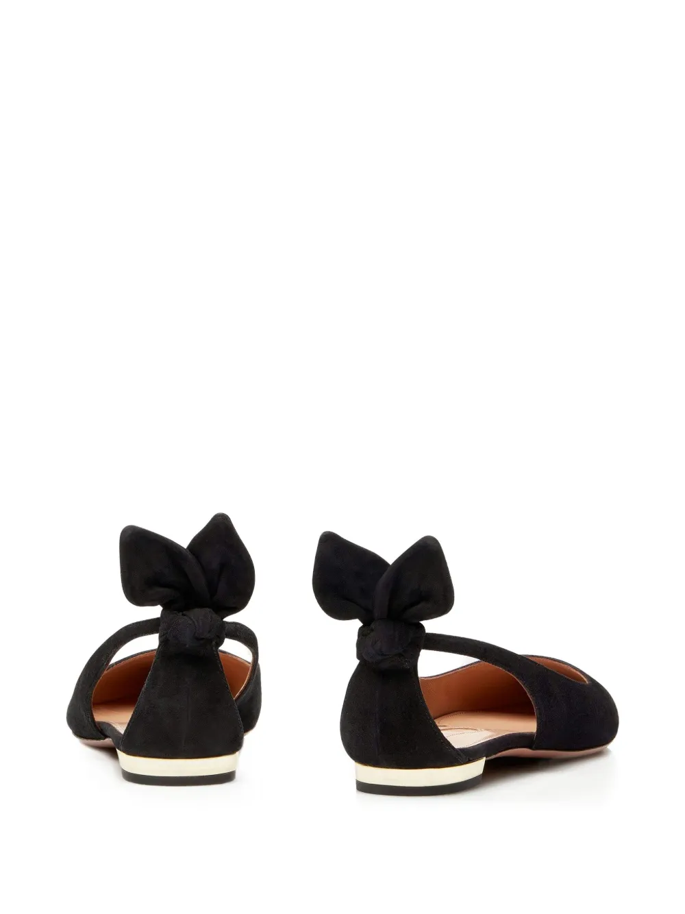 Aquazzura Bow Tie ballerina's met uitgesneden details REM BLACK