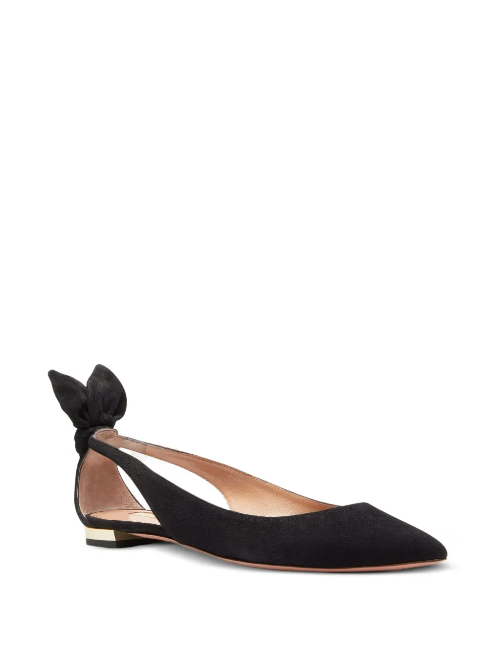 Aquazzura Bow Tie ballerina's met uitgesneden details REM BLACK