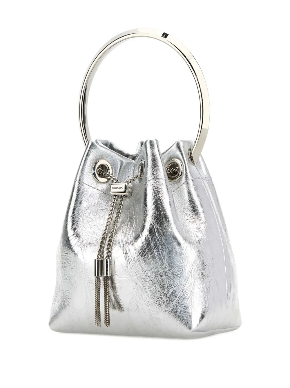 Jimmy Choo Leren bucket-tas Zilver