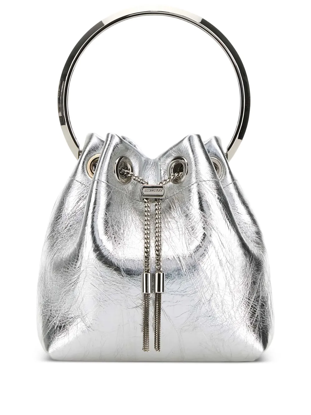 Jimmy Choo Leren bucket-tas Zilver