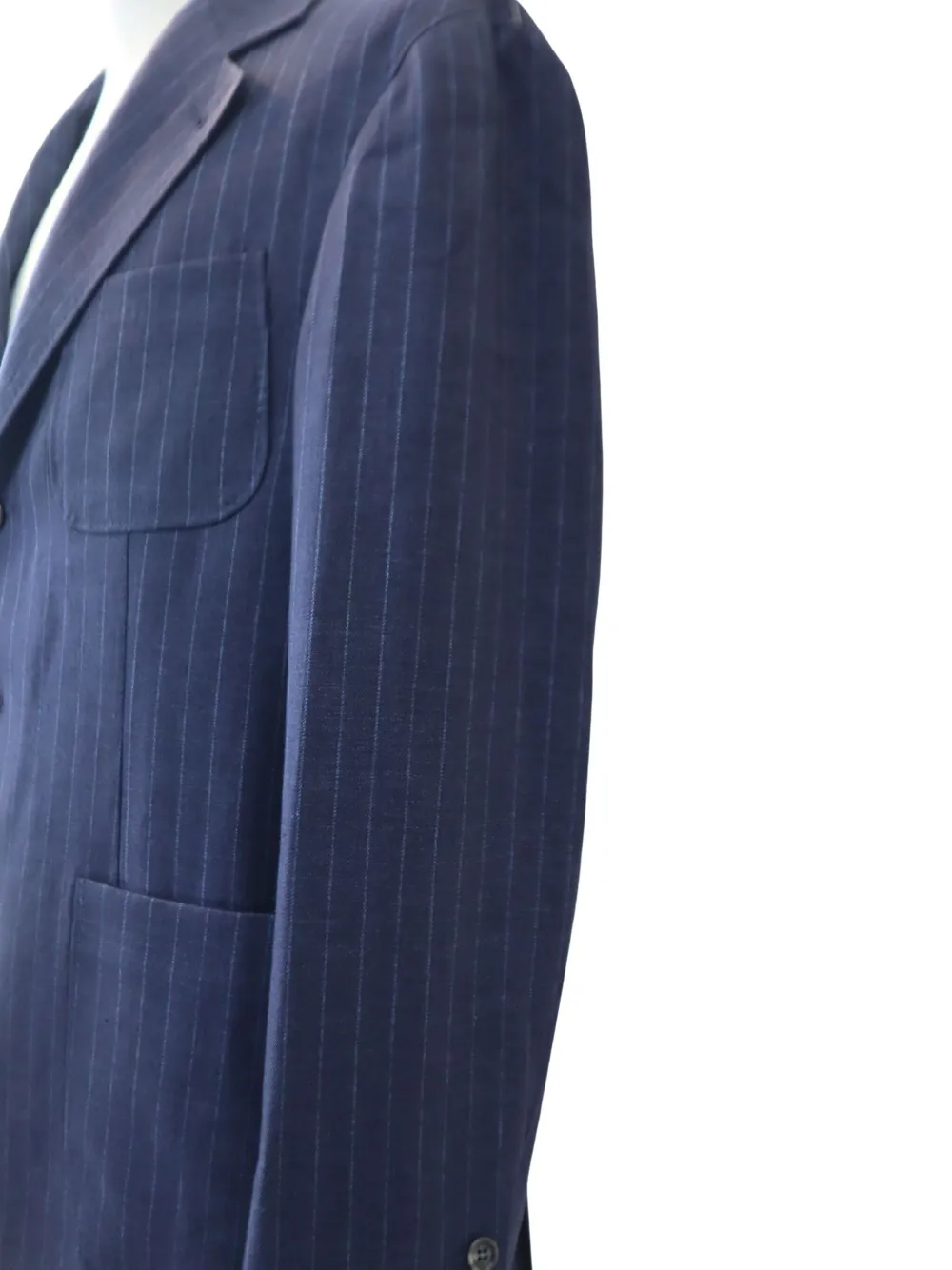 Brunello Cucinelli Blazer met enkele rij knopen Blauw