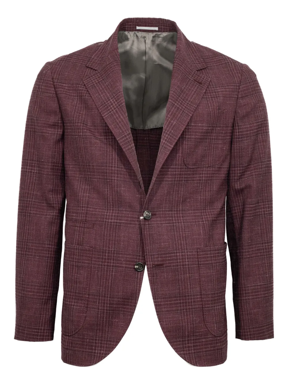 Brunello Cucinelli Blazer met enkele rij knopen Rood