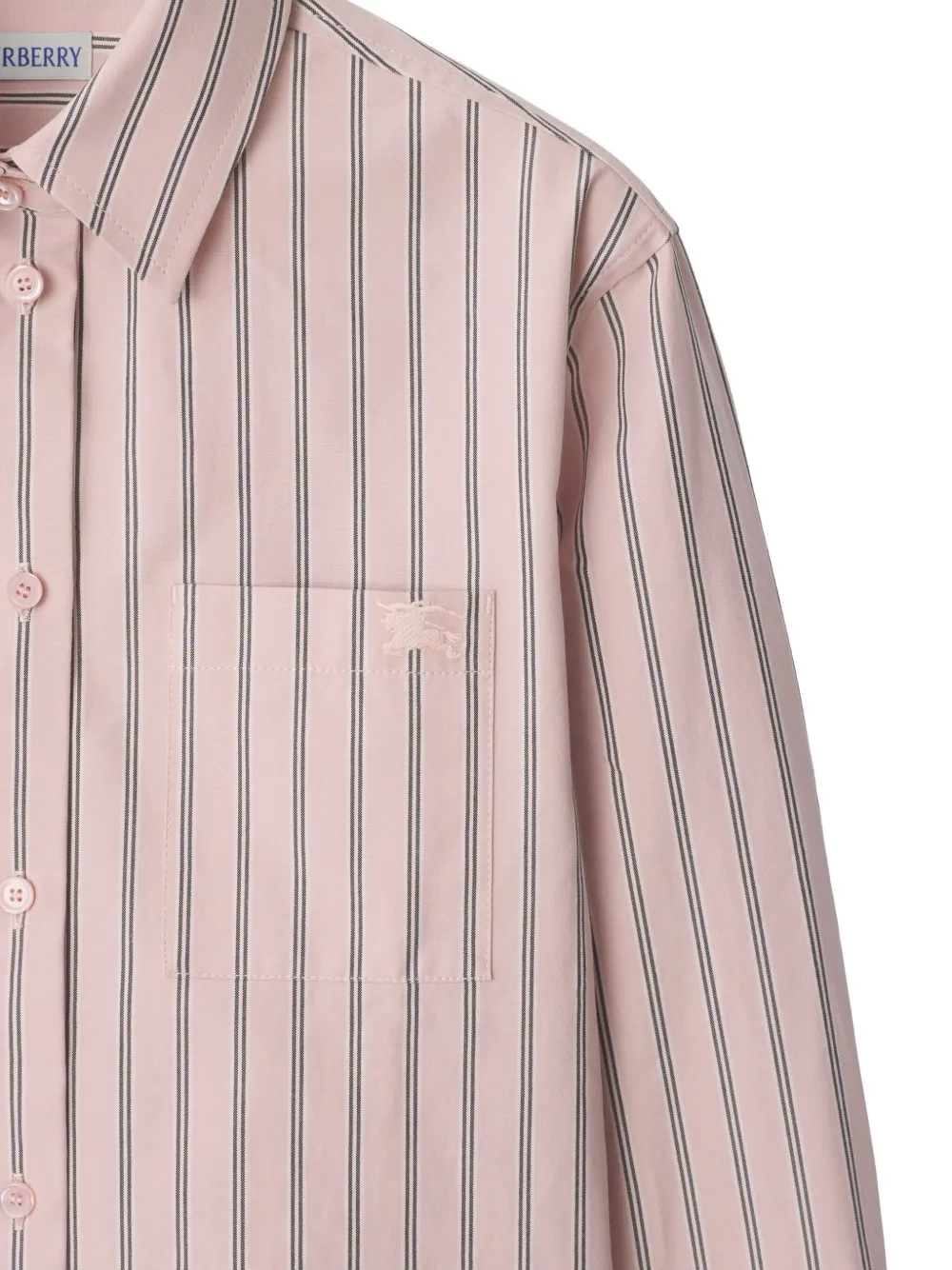 Burberry Gestreept katoenen shirt - Roze