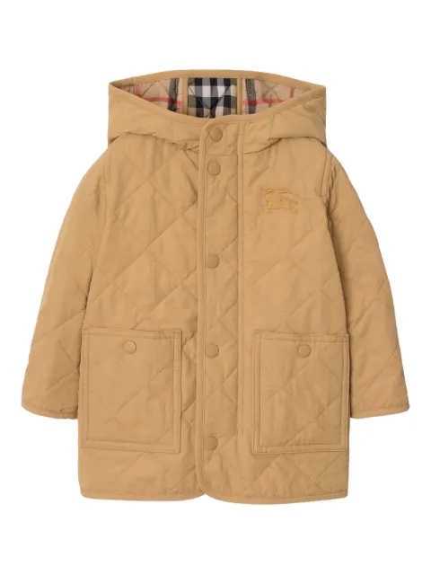 Burberry Kids quilted hooded jacket