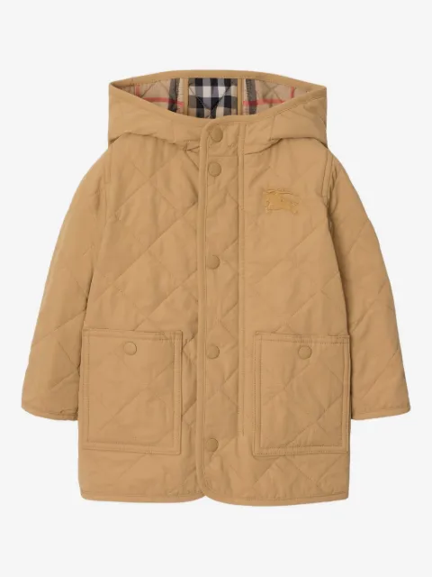 Burberry Kids キルティング フーデッドジャケット