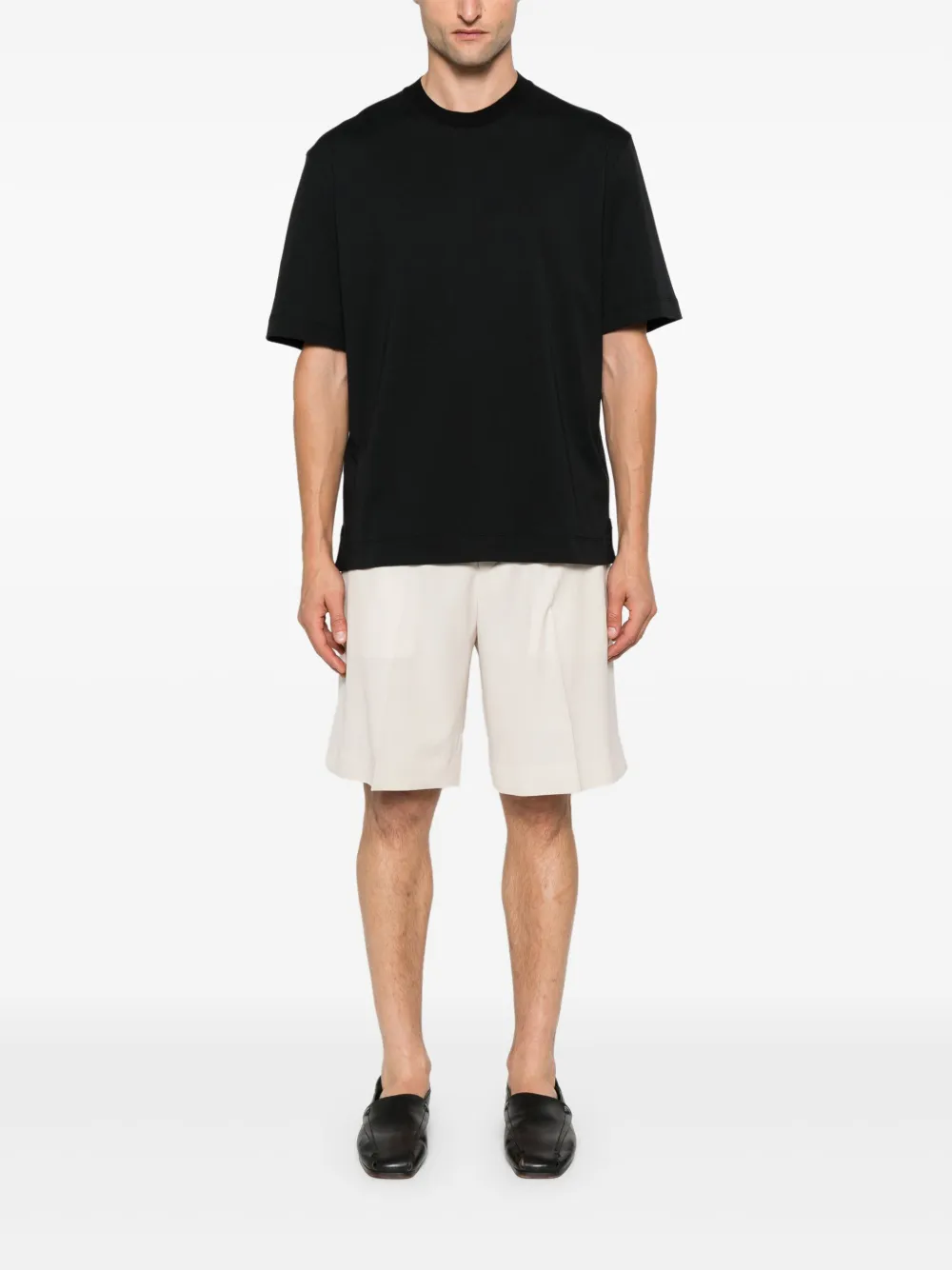 Zegna crew-neck short-sleeve t-shirt Zwart