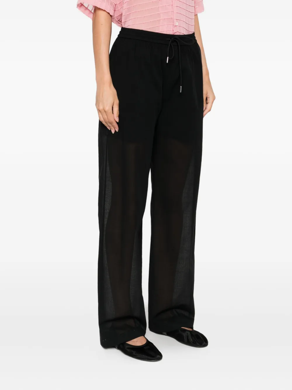 Theory drawstring-waist trousers Zwart