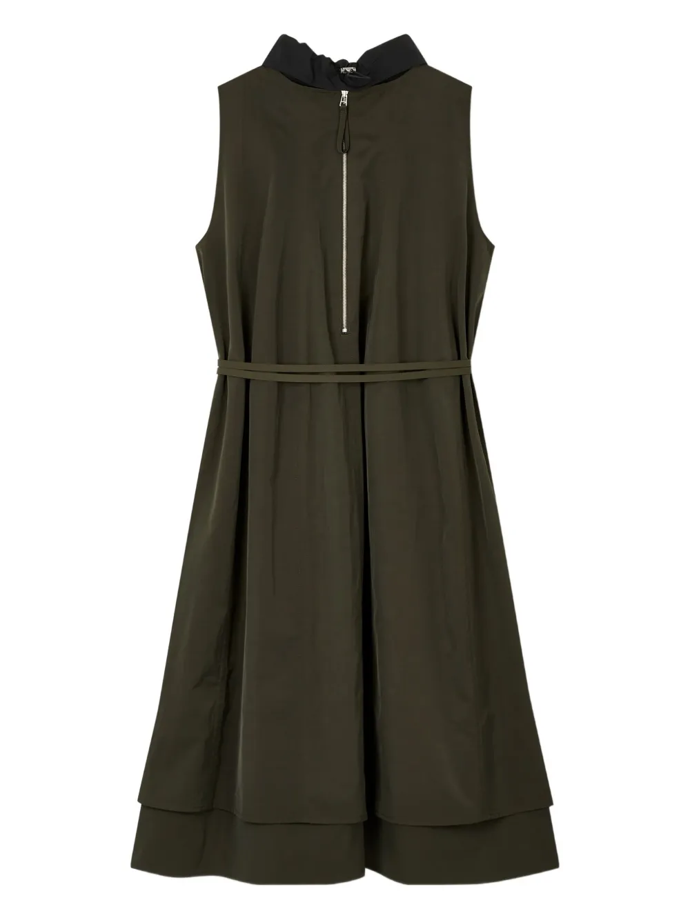 STUDIO TOMBOY collared belted dress - Groen