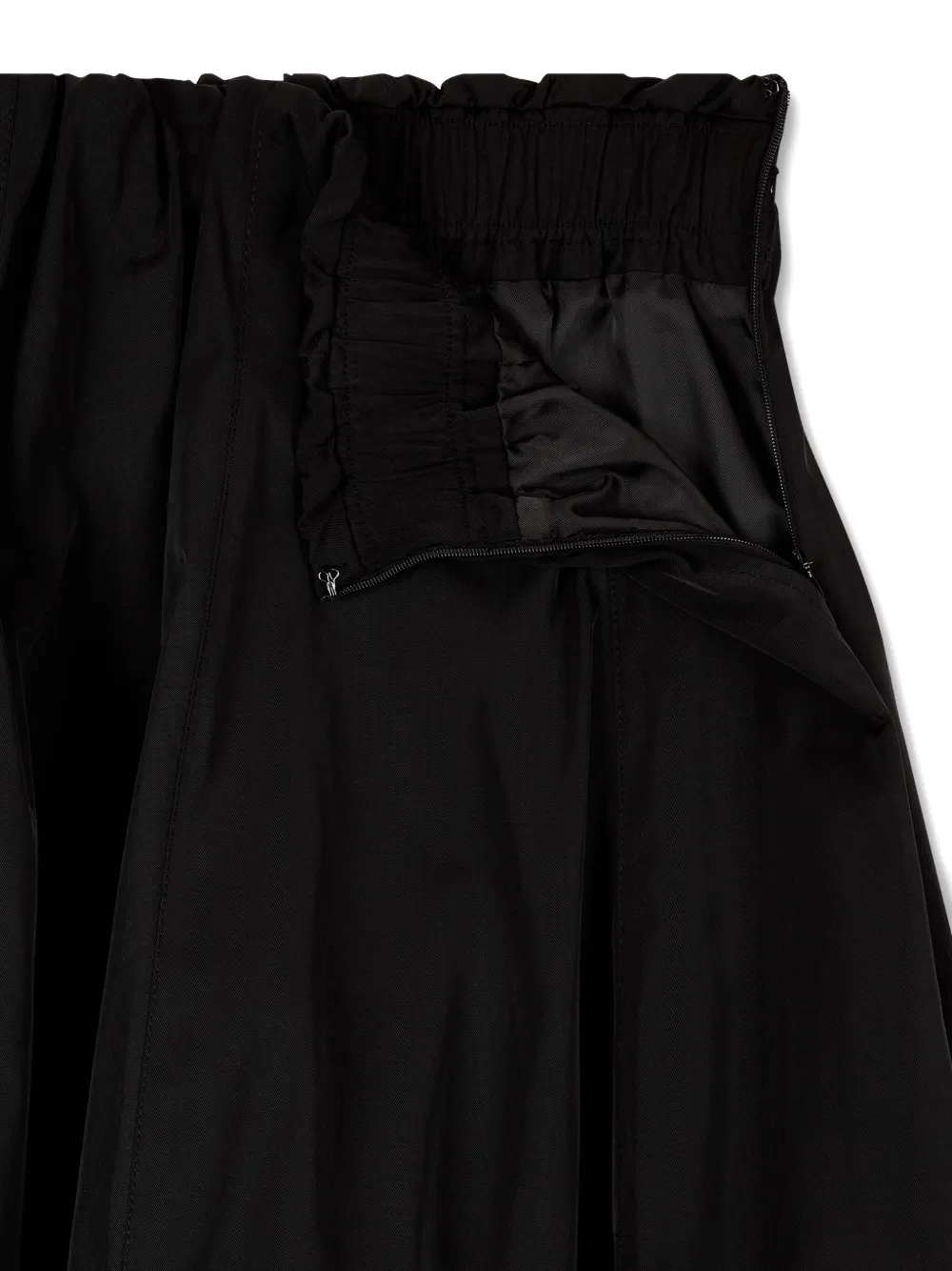 STUDIO TOMBOY Asymmetrisch gelaagde midi-rok Zwart