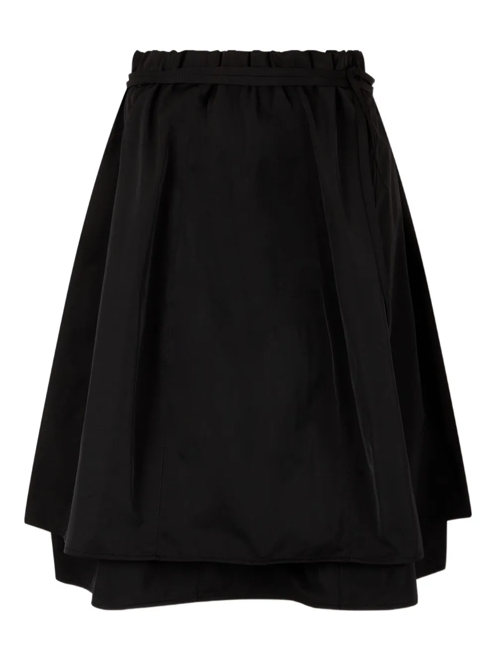 STUDIO TOMBOY asymmetric layered midi skirt - Zwart