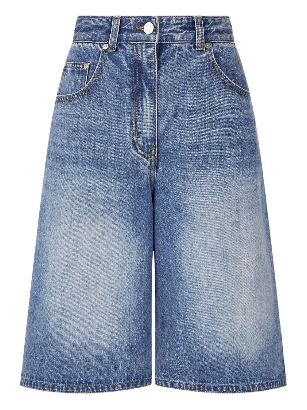 TOMBOY Shorts denim a vita alta - Blu