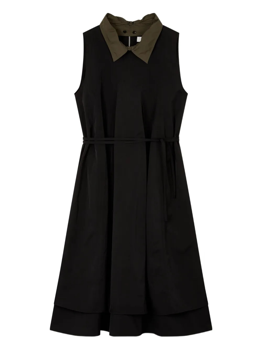 STUDIO TOMBOY collared belted dress Zwart