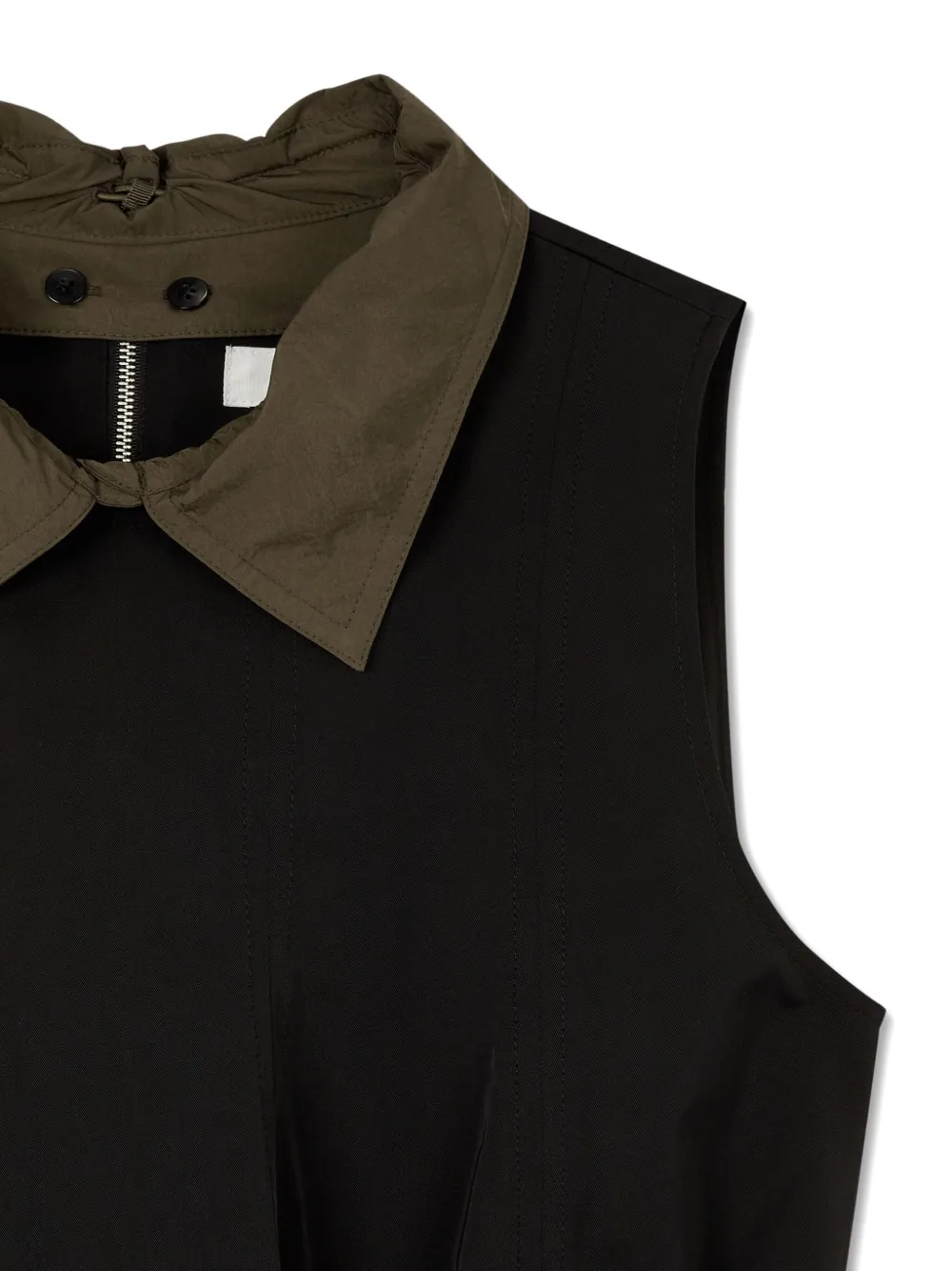 STUDIO TOMBOY collared belted dress Zwart
