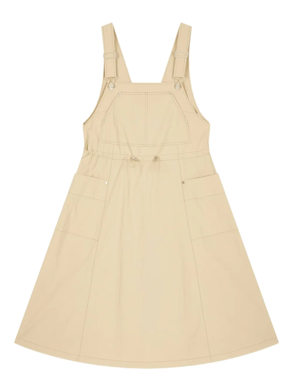 Studio Tomboy Sleeveless Pinafore Dress In Neutral