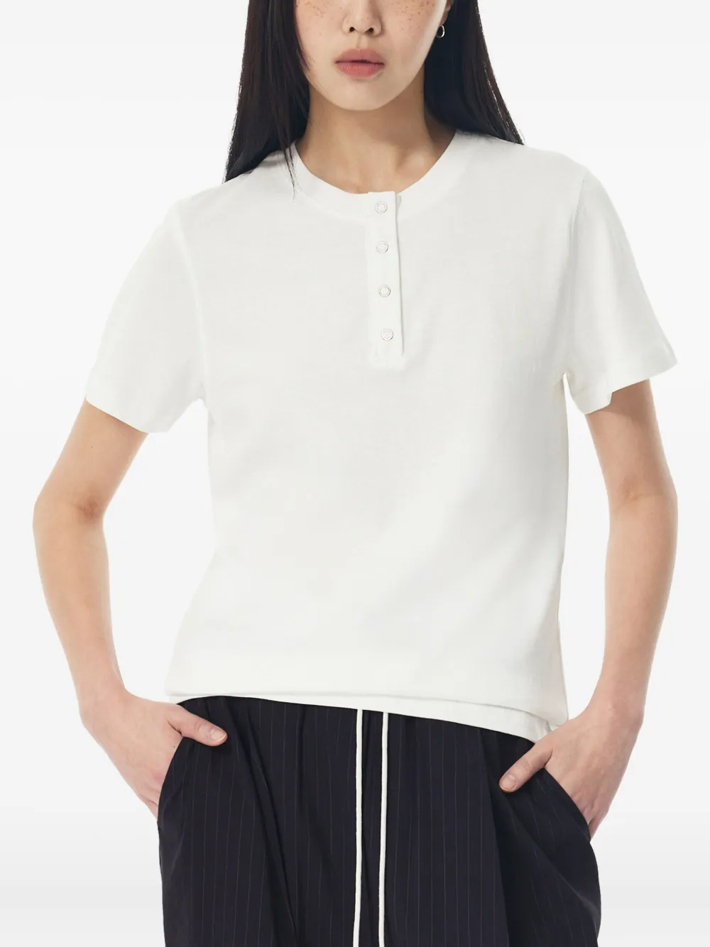 STUDIO TOMBOY button-placket short-sleeve T-shirt | T-shirts & Jerseys | Image 2