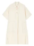STUDIO TOMBOY dual-pocket button-up midi dress - Neutrals