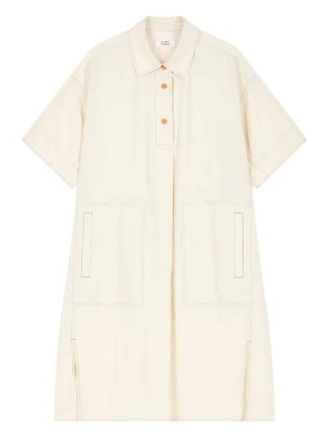 STUDIO TOMBOY dual-pocket button-up midi dress
