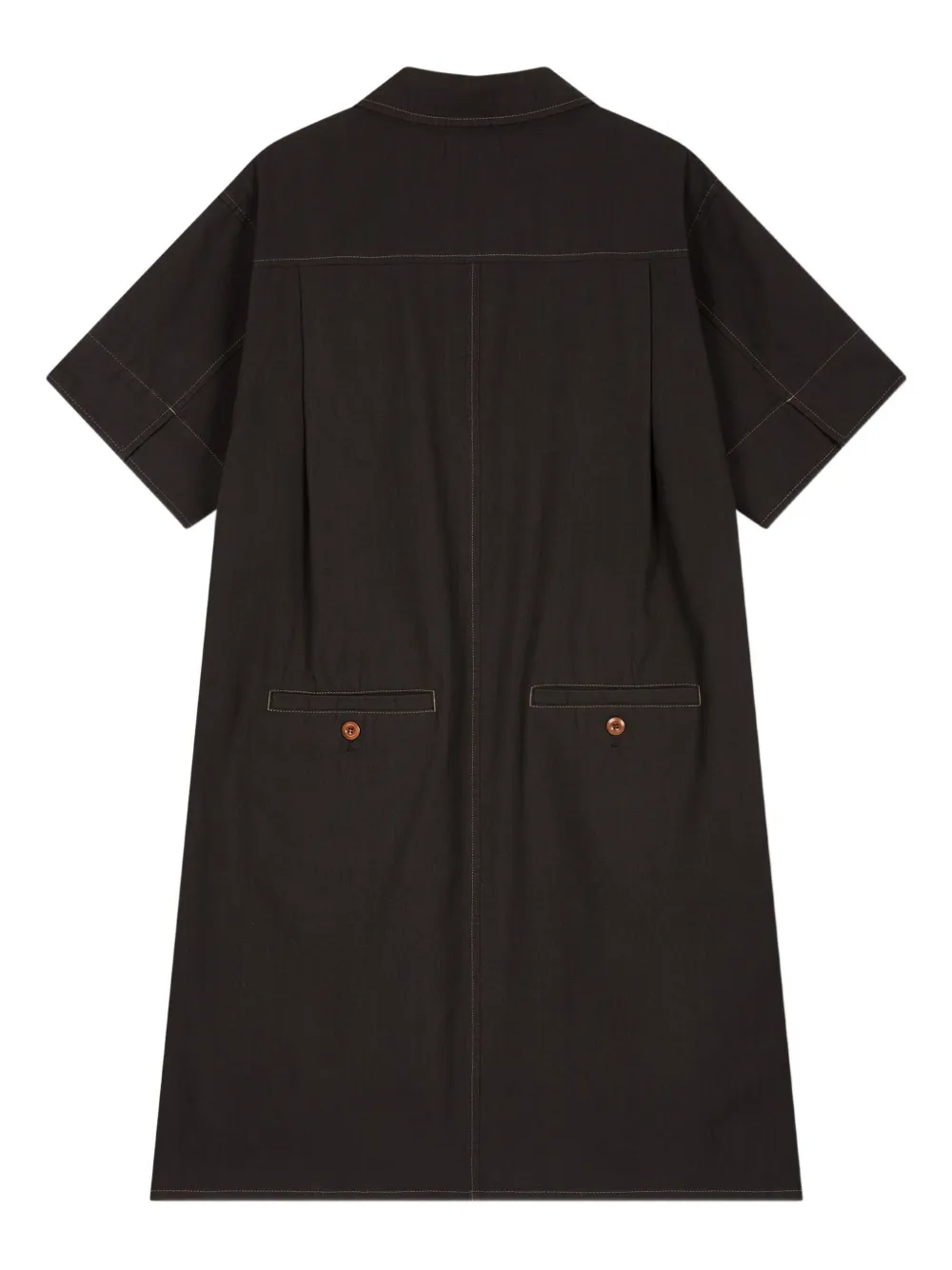 STUDIO TOMBOY short-sleeve shirt mini dress Groen