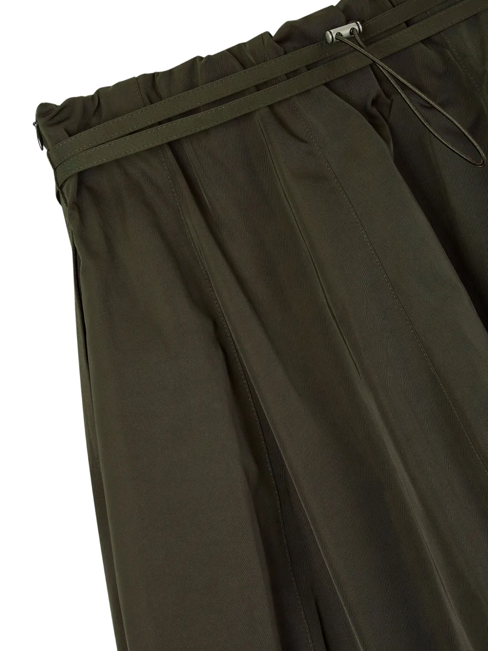 STUDIO TOMBOY Gelaagde midi-rok met trekkoord Groen