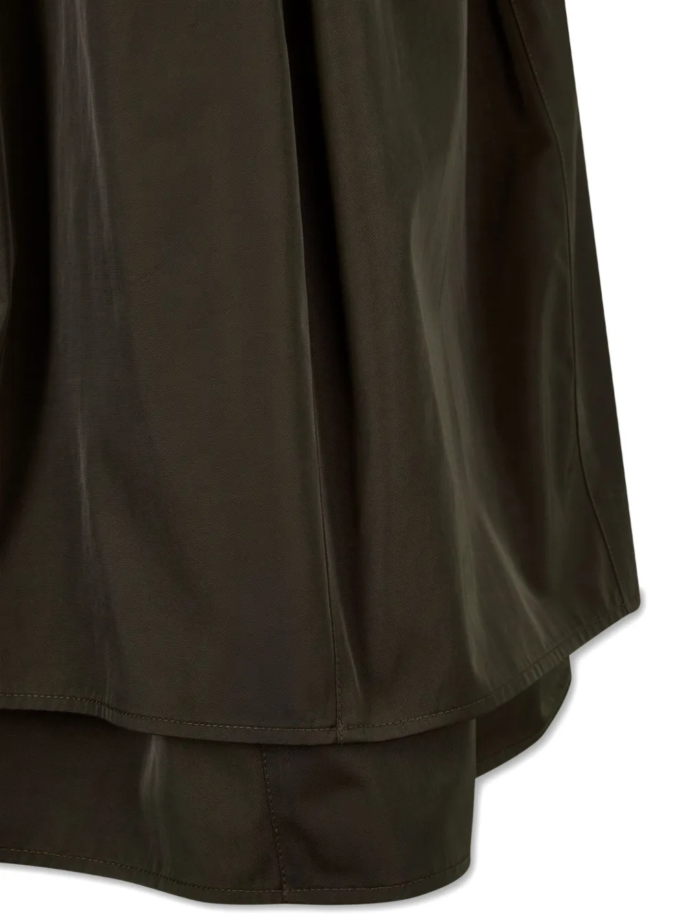Layered Drawstring Midi Skirt