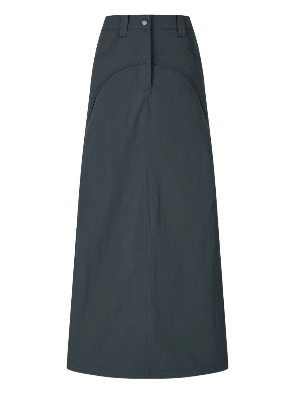 Studio Tomboy High-waisted A-line Maxi Skirt In Gray