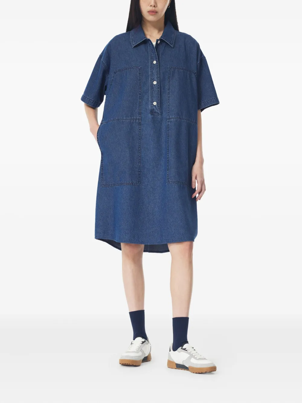 STUDIO TOMBOY denim shirt dress - Blauw