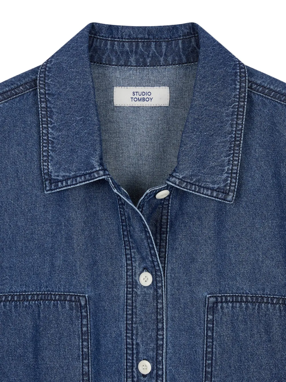STUDIO TOMBOY denim shirt dress Blauw