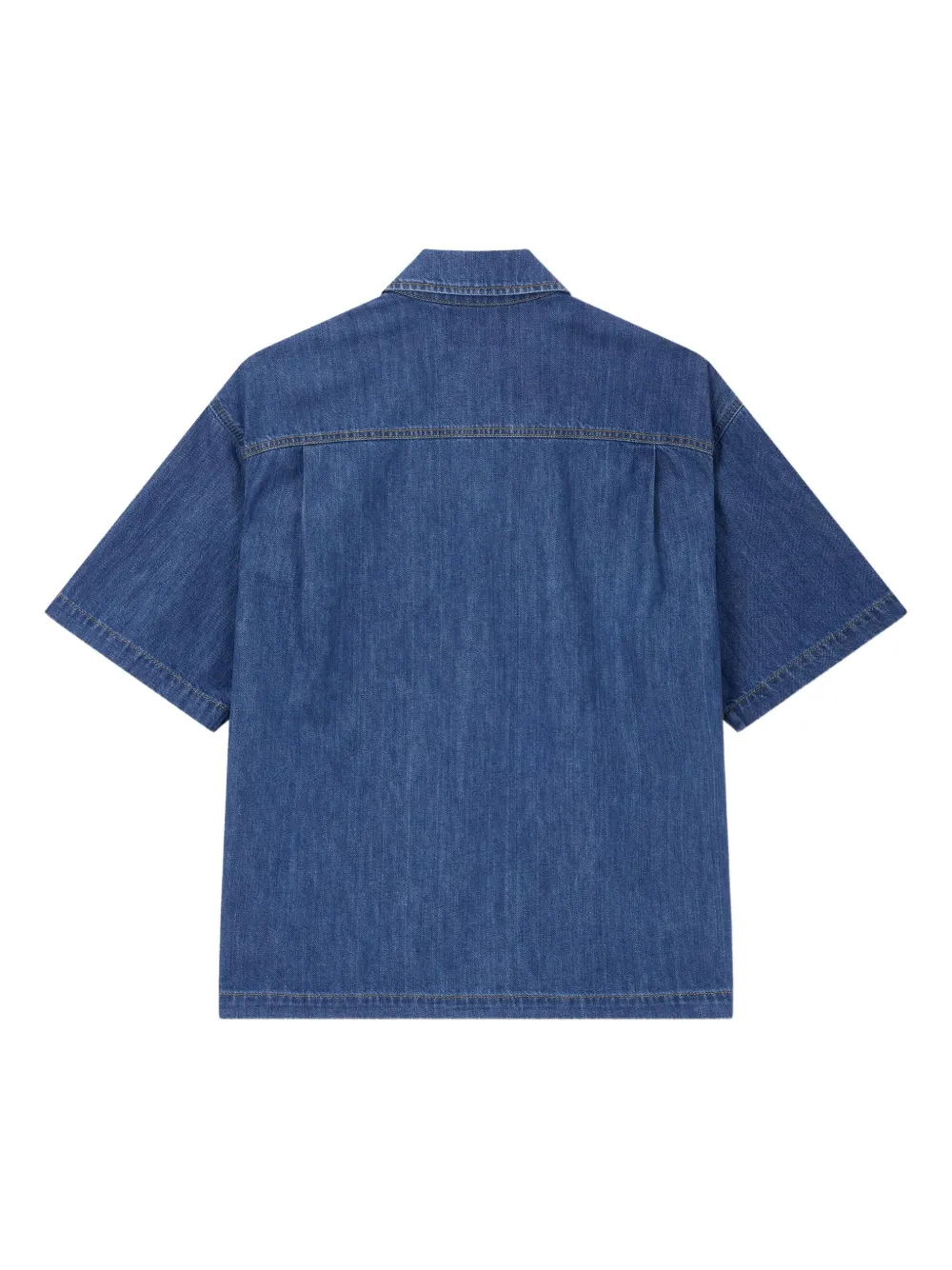 STUDIO TOMBOY Denim overhemd met korte mouwen - Blauw