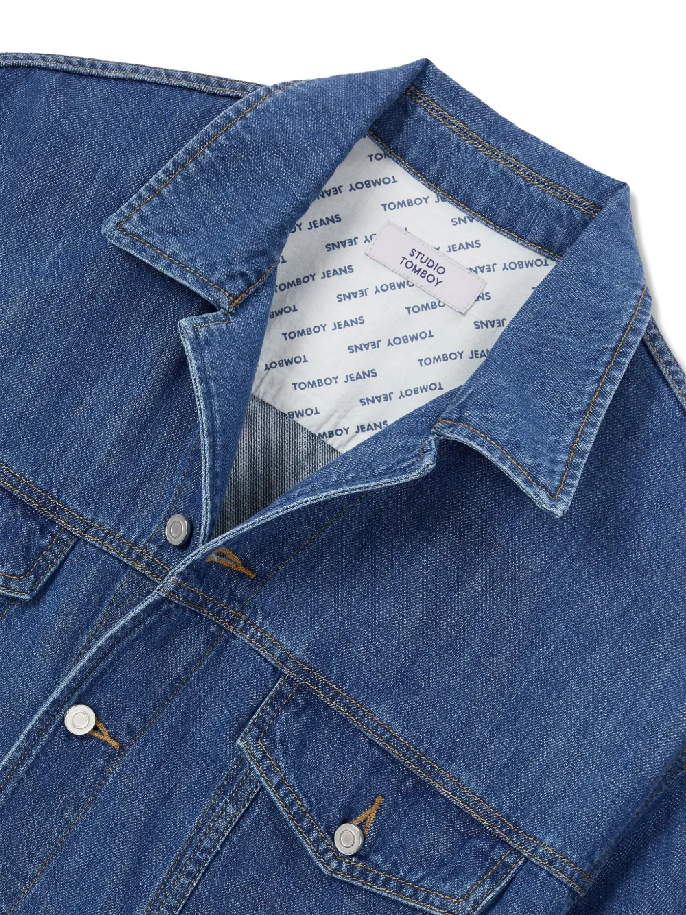 STUDIO TOMBOY Denim overhemd met korte mouwen Blauw