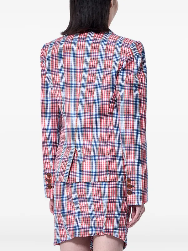 Vivienne Westwood チェック ダブルジャケット | レッド | FARFETCH JP