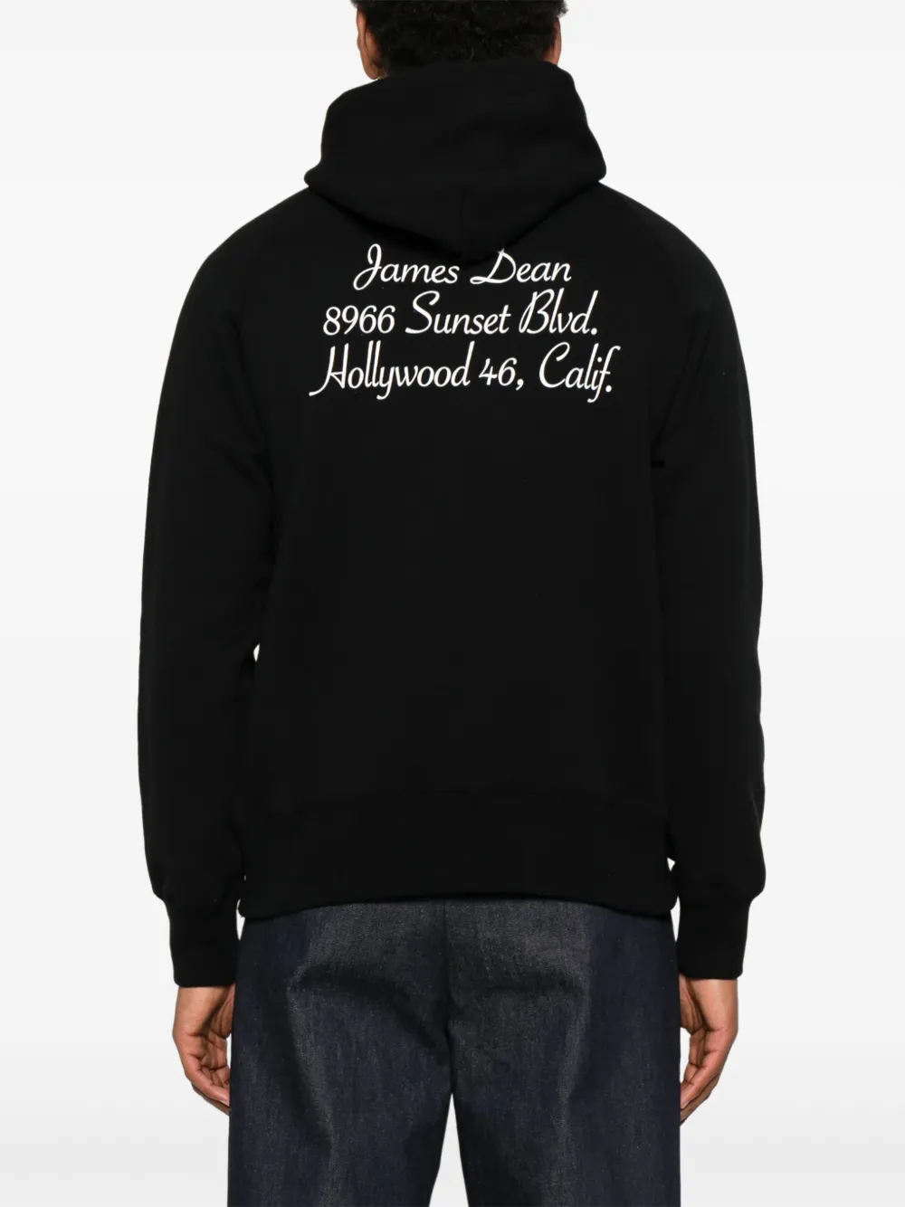 sacai Katoenen hoodie Zwart