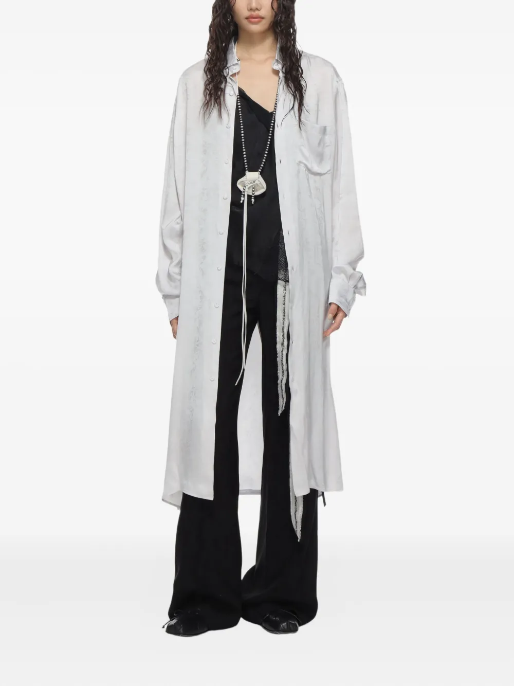 Ann Demeulemeester Blouse met doorzichtig design - Grijs