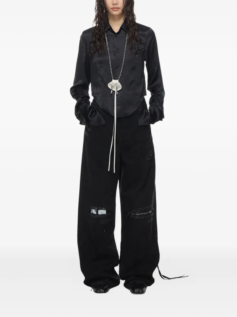 Ann Demeulemeester Kersi blouse - Zwart