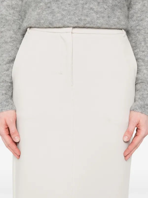 新品】MAXMARA 白 タイトスカート 後ろポケット付き