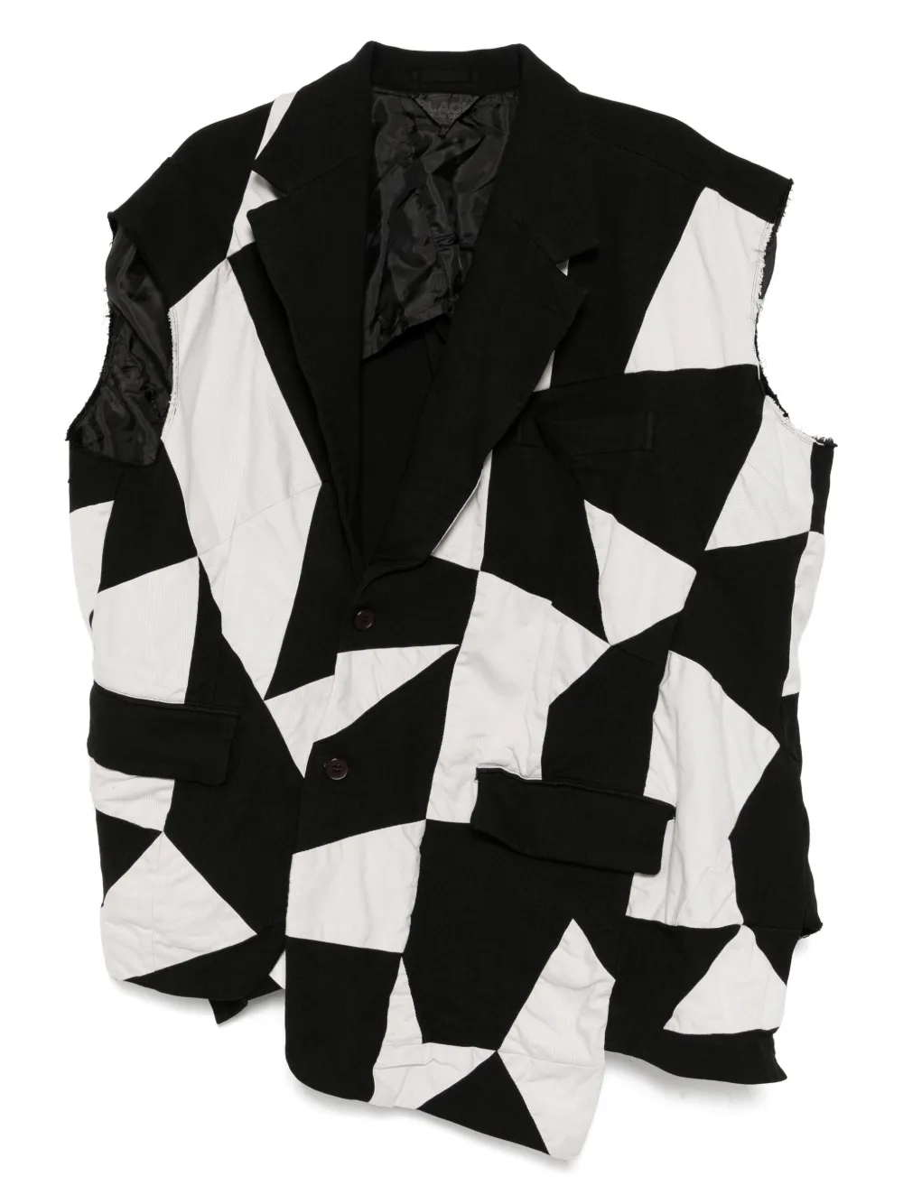 Black Comme Des Garçons patchwork jacket | Black | Image 1