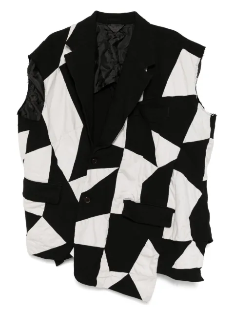 Black Comme Des Garçons patchwork jacket