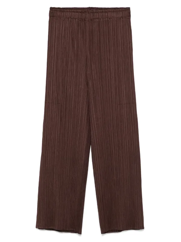 PLEATS PLEASE プリーツパンツ ブラウン Pleats Please Issey Miyake プリーツパンツ | ブラウン | FARFETCH JP