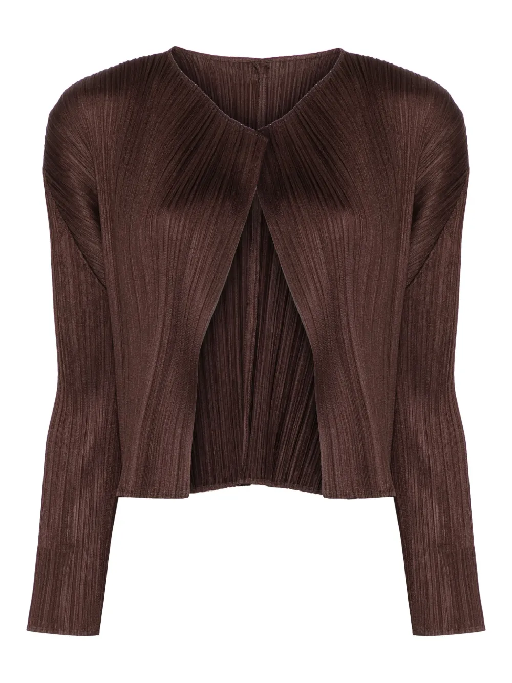 Pleats Please Issey Miyake Plissé vest Bruin