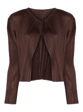 Pleats Please Issey Miyake プリーツ カーディガン | ブラウン 