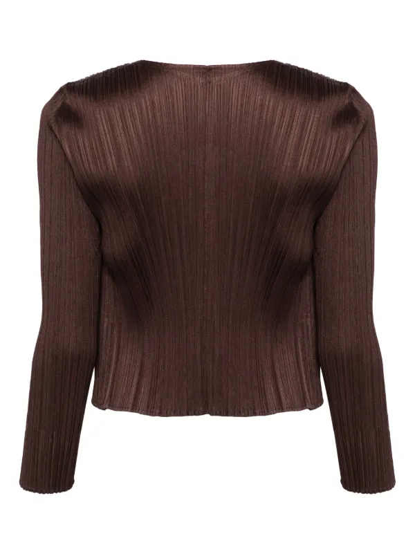 PLEATS PLEASE ブラウン カーディガン Pleats Please Issey Miyake プリーツ カーディガン | ブラウン