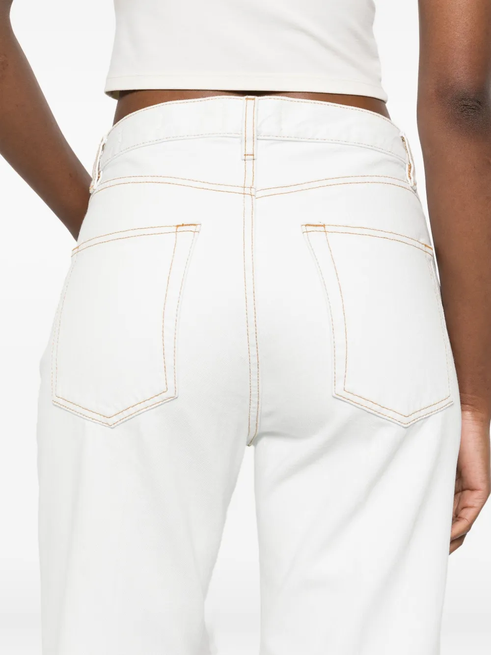 FRAME contrast-stitching jeans Wit
