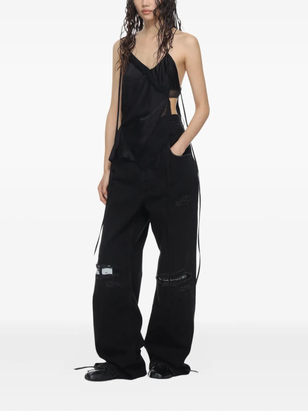 Ann Demeulemeester Vesta Ramage tanktop Zwart