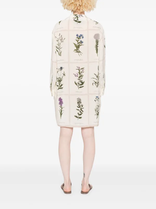 ◆25SS◆関送込【WEEKEND MAX MARA】ECCESSO*花柄*シャツドレス Weekend Max Mara Eccesso Dress | Neutrals | FARFETCH