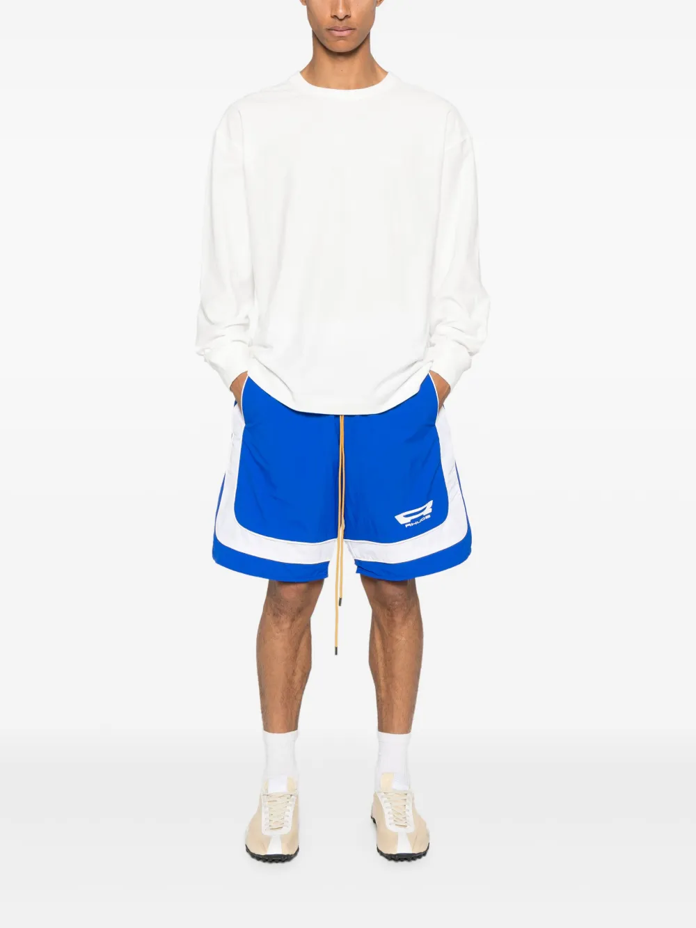 RHUDE contrast-stripe track shorts | Track & Running Shorts | Image 2