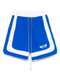 RHUDE contrast-stripe track shorts - Blue